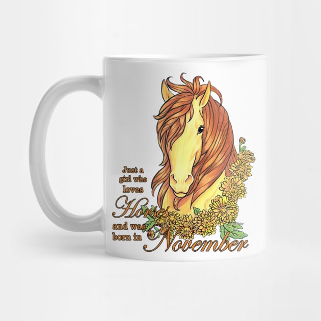 Girl Who Loves Horses Born in November by lizstaley